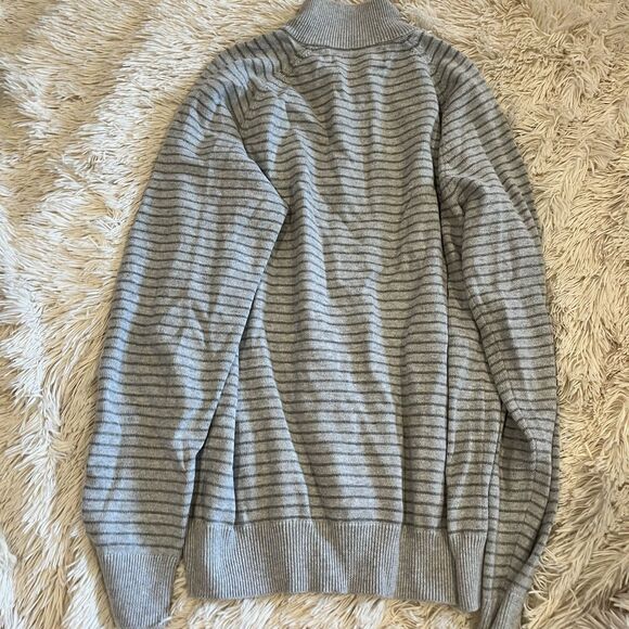 Vineyard Vines Hamilton Quarter Zip Sweater Mens Sz S Gray Cotton Knit Preppy - Picture 9 of 9